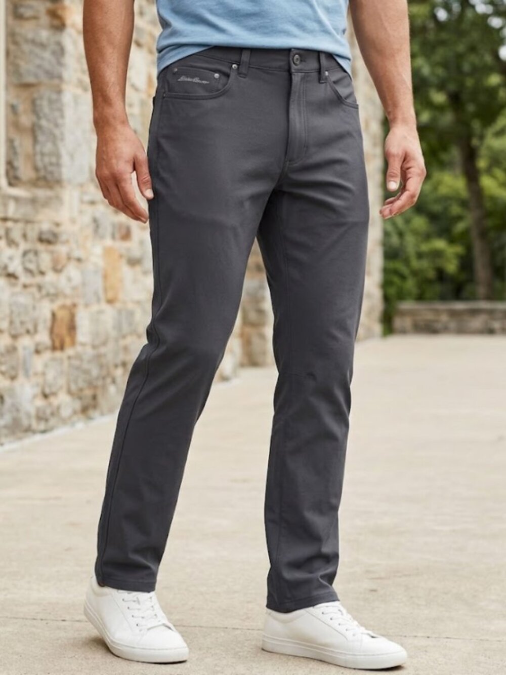 Eddie Bauer Black Men's Chinos - Slim Technical Stretch